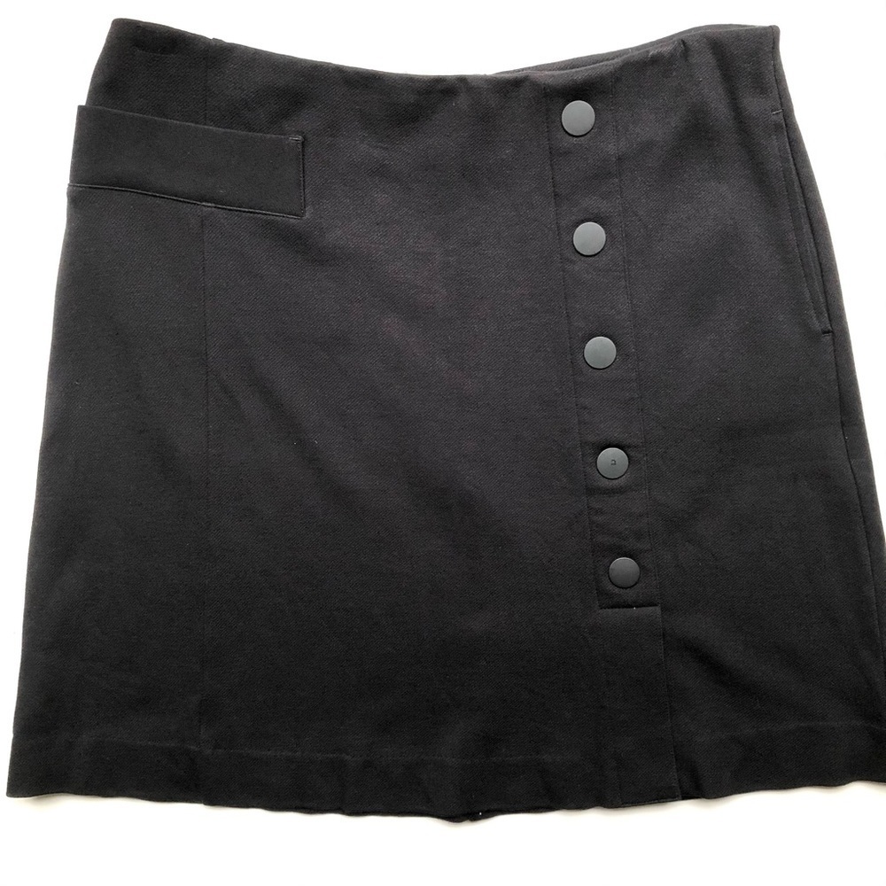 Cabi Black Skirt Button Front